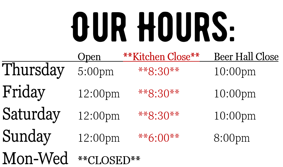 Brewer's Kitchen & Corner Hours